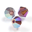 Preciosa Crystal Bead - Bicone 04MM 2X COATED OPAL AMETHYST AB